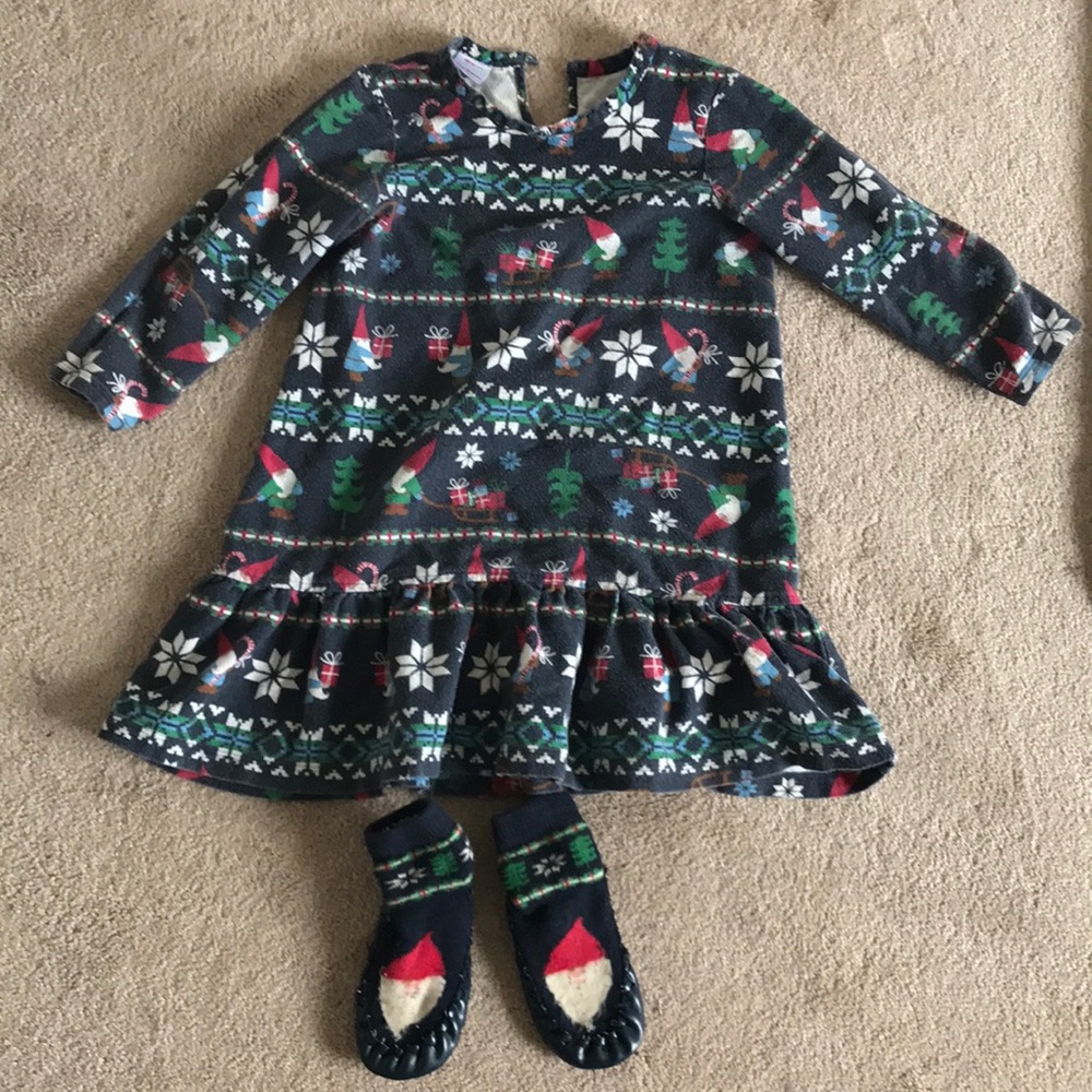 Hanna Anderson gnome holiday nightgown